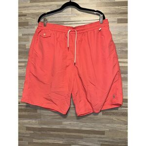 Polo Ralph Lauren Swim Shorts Mens 2XB Nantucket Red Lined Beach Preppy #399